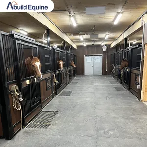 European Customized Metal Prefabricated Horse Stables Stall Front