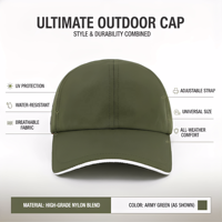 Casquette de baseball sportive unie à 6 panneaux, imperméable, personnalisable par sublimation, pour homme, style plage estival, par le fabricant