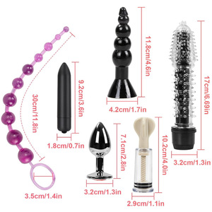 SM Adult Sex Toys <b>Vibrating</b> Anal Plug Set <b>for</b> <b>Men</b> and Women Masturbation 10-Piece Model - Product Image 3