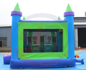 Château gonflable bleu sarcelle avec toboggan, parc aquatique pour enfants sur le thème fantastique et ensemble <span class=keywords><strong>de</strong></span> château gonflable - Product Image 6