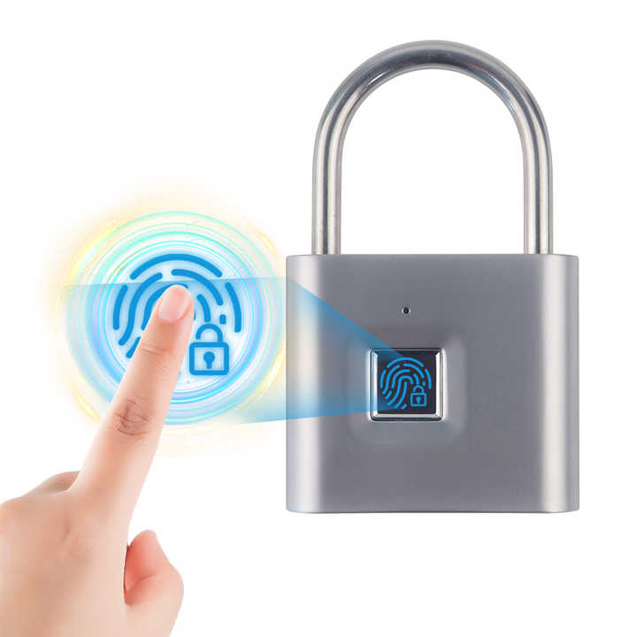 Quick Unlock Electronic Smart Travel Fingerprint Padlock Mortise ...