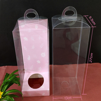 Boîte en plastique PVC PET carrée transparente personnalisée, boîte d'emballage cadeau imperméable en papier