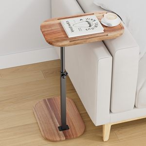 Vente en gros de <span class=keywords><strong>plateau</strong></span> de table de canapé en <span class=keywords><strong>bois</strong></span> d'acacia, table d'appoint en forme de hauteur réglable pour canapé, <span class=keywords><strong>plateau</strong></span> de table d'acacia pour canapé - Product Image 1