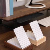 Porte-notes en bois de pin vertical, boîte à mémos de bureau, porte-cartes de visite pour la remise des diplômes et Halloween