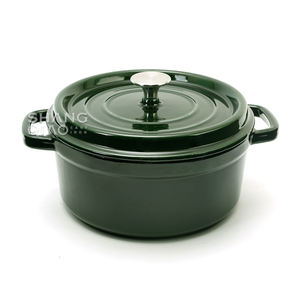 Ensemble de casseroles en fonte émaillée pour la cuisine à domicile, avec couvercle - Product Image 4