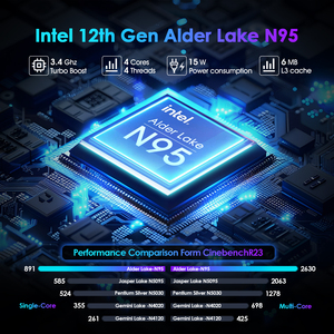 Kinh Doanh Máy Tính Xách Tay 15.6Inch Core N95 CPU RAM 16GB SSD 256GB 512GB Mỏng Máy Tính Xách Tay Máy Tính Xách Tay Sinh Viên Máy Tính Xách Tay Thương Hiệu Mới - Product Image 2