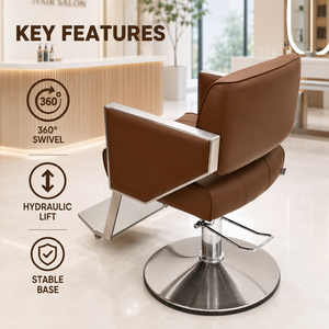 Sillas de Peluquería Hidráulicas XFMC de Alta Calidad al por Mayor, Sillas de Barbería con Estructura de Acero Inoxidable para Salones de Belleza - Product Image 5