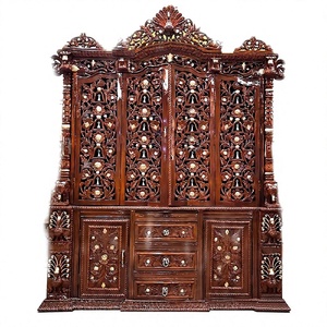 Divine Teak Wood Traditional Design Indian Wooden Doors Drawers Storage Foldable <b>Bedroom</b> Furniture Customizable Size Punjab - Product Image 1