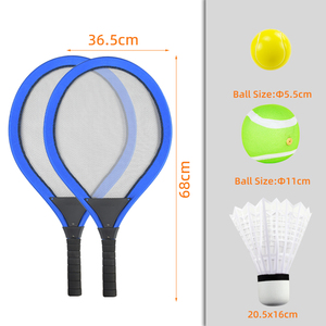 Juguete Deportivo <span class=keywords><strong>para</strong></span> Niños, Raqueta <span class=keywords><strong>de</strong></span> Bádminton y <span class=keywords><strong>Tenis</strong></span> <span class=keywords><strong>para</strong></span> <span class=keywords><strong>Piscina</strong></span>, Playa y Fiestas al Aire Libre, 68x36.5cm, con 2 Raquetas, 3 Pelotas y Bolsa <span class=keywords><strong>de</strong></span> <span class=keywords><strong>Red</strong></span>, Gran Venta - Product Image 1
