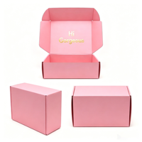 Boîte cadeau de luxe rose avec impression dorée « Hi Gorgeous », boîte d'expédition en carton ondulé pour cadeaux de demoiselles d'honneur, personnalisable pour mariage