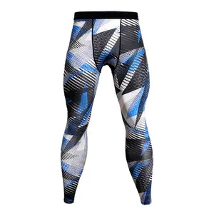 Men Polyester Sportswear Compression Quick Dry Sports Tights Pants Gym Workout Running Leggings Mens Base Layer