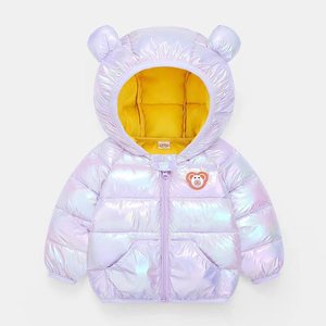 Chaqueta Ligera para Niños y Niñas, Diseño Invernal, Color Azúcar - Product Image 3