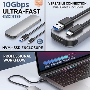 กล่องใส่ M.2 SSD แบบ USB ผิวด้าน ป้องกันสองชั้น พกพาสะดวก ป้องกันรอยขีดข่วน <span class=keywords><strong>ราคา</strong></span>โรงงาน - Product Image 1