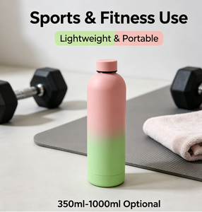 Bouteille isotherme en acier inoxydable à dégradé de couleurs, 350 ml-1000 ml, isolation 6-12 heures, anti-fuite, écologique, avec logo personnalisé - Product Image 2