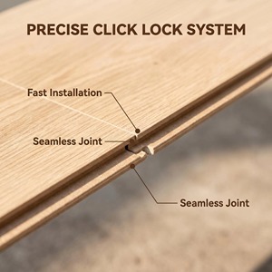 Planche de sol <span class=keywords><strong>stratifié</strong></span> HDF à clipser AC5 lisse avec <span class=keywords><strong>sous</strong></span>-<span class=keywords><strong>couche</strong></span> insonorisante <span class=keywords><strong>intégrée</strong></span> pour la rénovation complète des appartements - Product Image 2