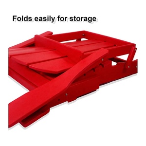 Chaise Adirondack pliante en résine HDPE recyclée, mobilier <span class=keywords><strong>de</strong></span> <span class=keywords><strong>jardin</strong></span> d'extérieur, rouge - Product Image 3