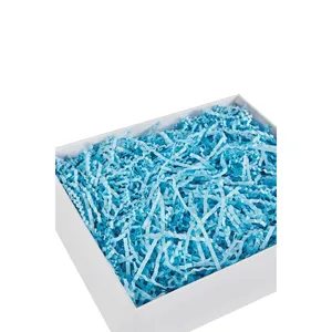 Blue Zigzag Eyelash Shredded Tissue Paper 100g <b>for</b> Packaging - Product Image 2