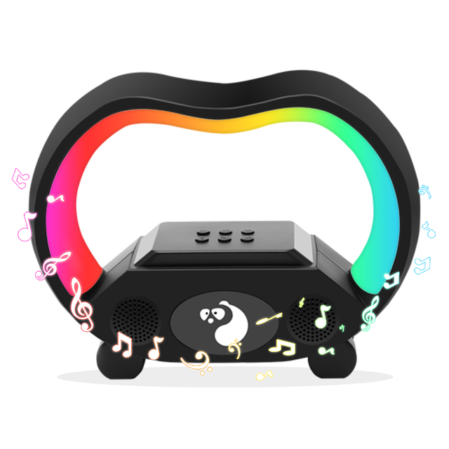 Colorful RGB LED Wireless Desk Lamp Speaker Battery Operated Portable Home Use Living Room Bedside Table Mobile Phone Bedroom