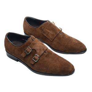 JiuZhou C1-5-18 Zapatos Formales de Negocios de Estilo Italiano, Hechos a Medida, con Parte Superior de Cuero Genuino, Punta Cuadrada y Doble Botón Plateado - Product Image 5