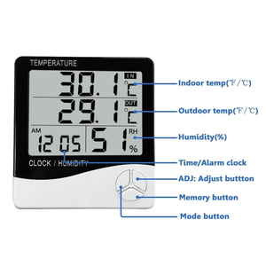 Thermomètre d'ambiance numérique domestique thermomètre hygromètre numérique incubateur avec longue sonde - Product Image 2