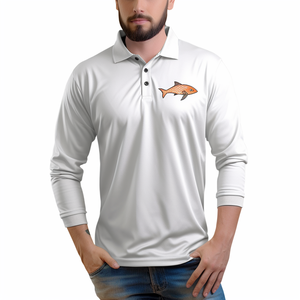 Polo personalizado de algodón 100% <span class=keywords><strong>para</strong></span> hombre, serigrafía de manga larga, cómodo <span class=keywords><strong>para</strong></span> otoño, Polo de alta calidad - Product Image 3