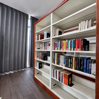Muebles de Biblioteca Híbridos Modernos de Acero Inoxidable, Librería Modular con Estantes Ajustables para Uso en Hospitales, Escuelas y Oficinas
