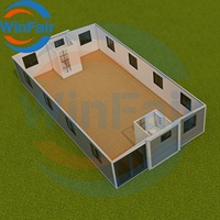 WinFair Luxe 40Ft Mobile Pliant Expansible Préfabriqué Petite Maison Expédition 2 Chambre Conteneur 40 Pieds Haute Cube Maison Modèle