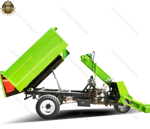 Четырехколесная машина для выгрузки навоза со спиральным подъемным конвейером для кормления куриной утки, овцы, лошади, машина для очистки скота - Product Image 2
