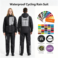 Ensemble de vêtements de pluie camouflage respirant, imperméable et coupe-vent avec logo personnalisé, veste et pantalon pour adultes, motards, grimpeurs