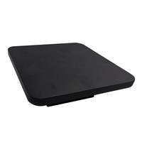 Applique murale LED carrée noire avec éclairage halo doux - Lumière décorative contemporaine