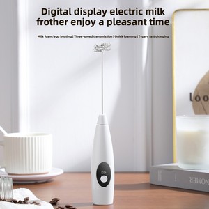 Mousseur à <span class=keywords><strong>lait</strong></span> électrique numérique à livraison rapide, alimentation USB/piles, fonctionnement à une touche, boîtier en plastique, utilisation manuelle <span class=keywords><strong>pour</strong></span> le café - Product Image 1