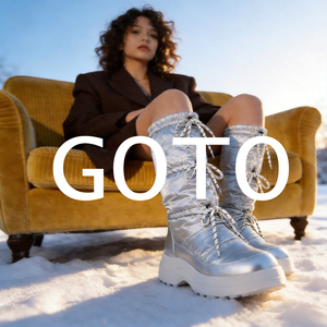 Stivali da Neve Invernali Alti da <span class=keywords><strong>Donna</strong></span>, Caldi, Foderati in Pelliccia, Impermeabili, Antiscivolo, Modello Goto 004, Tomaia in Terylene, Intersuola in EVA, Tendenza Moda - Product Image 3