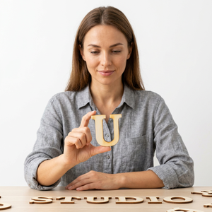 Letras del Alfabeto de Madera Pulida Ecológica de Primera Calidad, Duraderas, Personalizadas, Estilo Antiguo, Manualidades, Decoración Rústica de Pared para el Hogar y la Oficina - Product Image 1