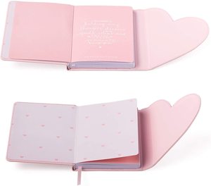 Bán buôn <span class=keywords><strong>2025</strong></span> A5 kích thước tùy chỉnh máy tính xách tay nữ dễ thương hình trái tim Nam Châm Cai trị trang màu hồng màu PU Tạp Chí Da PP cho các trường học - Product Image 4