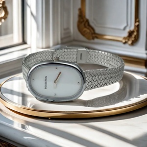 Reloj de Pulsera de Lujo Estilo Europeo para Mujer, Esfera de Perlas, Acero Inoxidable, Resistente al Agua 5ATM, Reloj de Cuarzo para Dama - Product Image 2