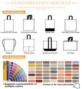 Bolsa de Lona Resistente de Tamaño Mediano con Rayas Azules y Blancas, con Asa de Transporte, Lavable y Reutilizable, para Empacar Regalos Navideños y Bodas - Product Image 4