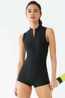 Combinaison zippée taille haute pour femme, respirante, anti-humidité, vêtements de sport, yoga, golf, tennis