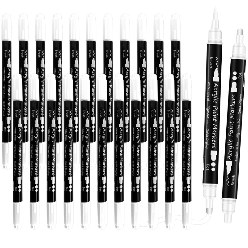 New 12 Pack Dual Tip Acrylic
