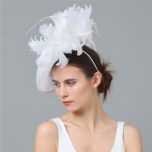 Femmes Plume Fleur Kentucky Derby Fascinator Chapeau Grand Sinamay Cocktail Tea Party Church Hat Boutique - Product Image 2
