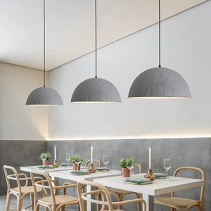 Home Decor Light Restaurant Interior Lighting Modern Design For Home Pendant Light Non Woven Fabric Grey Orange E27