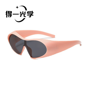 Irregular Oversized <b>Sunglasses</b> UV400 Black Women's Fashion Sunshades - Product Image 3