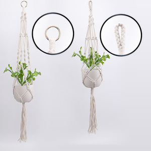 DREA Set di Supporti per Piante in Macramè <span class=keywords><strong>da</strong></span> <span class=keywords><strong>Parete</strong></span>, Appendini per Piante in Macramè - Product Image 4