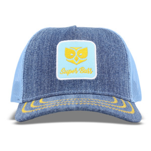 Casquette en jean brodée à 5 panneaux TCAP China Custom, respirante, style trucker - Product Image 2