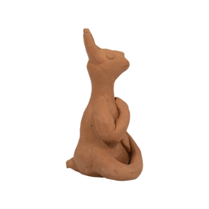 Statuetta di Animale Seduto in Terracotta, Scultura in Ceramica per Arredamento Casa e Ufficio, Decorazione Boho - Product Image 3