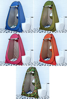 Tente de Douche Extérieure Portable et Imperméable avec Cabine de Change et Toilettes, 2000-3000mm, Tissu Polyester 170T, Quatre Saisons, Sans Montage