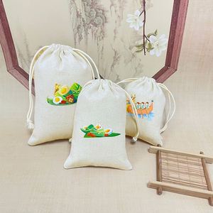 Sacs en coton de couleur crème écologiques Pochette durable et élégante pour l'emballage des aliments, des bougies Recyclable Écran pour l'artisanat Poussière - Product Image 3