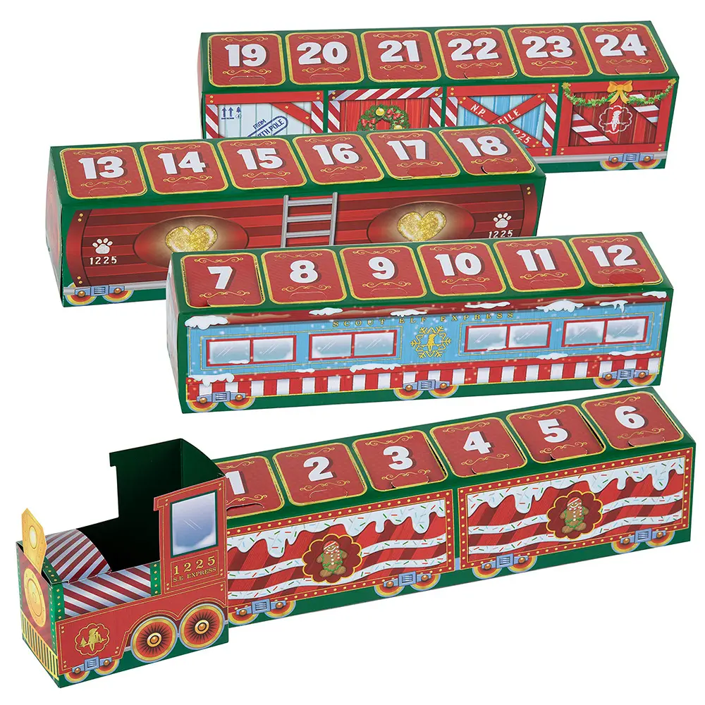 Zug Spielzeug Sets Figet Advents kalender Zappeln Spielzeug Set Pack Countdown Verpackungs box Weihnachten 24 Tage Countdown