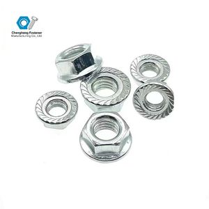 Atacado M5-M20 DIN6923 Hexagonal <span class=keywords><strong>Flange</strong></span> Porca Zincado Acabamento Grau 10 Azul-Branco com Dentes - Product Image 5