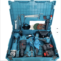 Kit combinado de herramientas eléctricas inalámbricas de 16 piezas OEM al por mayor, juego de taladro y llave de amoladora angular sin escobillas para taller