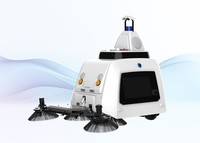 Balayeuse électrique miniature intelligente multifonctionnelle sans pilote avec pompe à moteur, aspiration automatique et télécommande